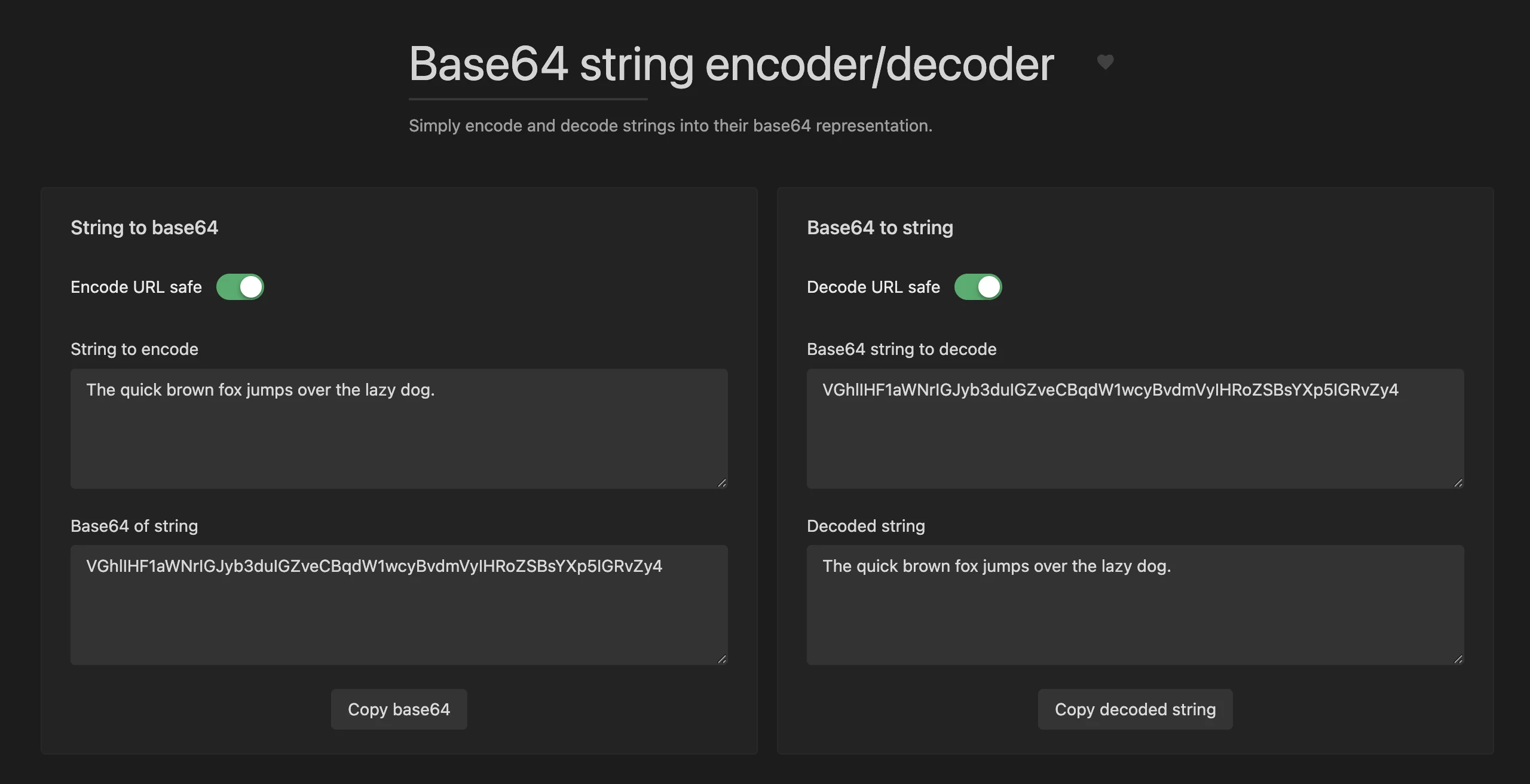 Base64 encoder and decoder tool