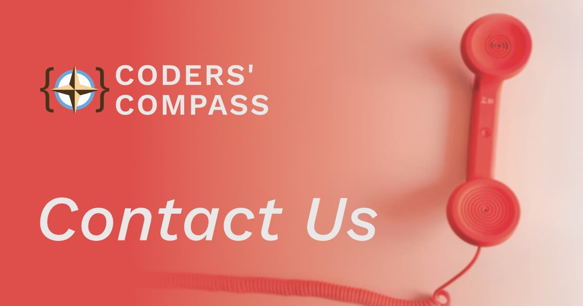 Get in touch with Coders' Compass Publishing. Contact us through social media, email, or our contact form. We aim to respond to inquiries within 2 working days. | Preview Image | Coders' Compass Publishing