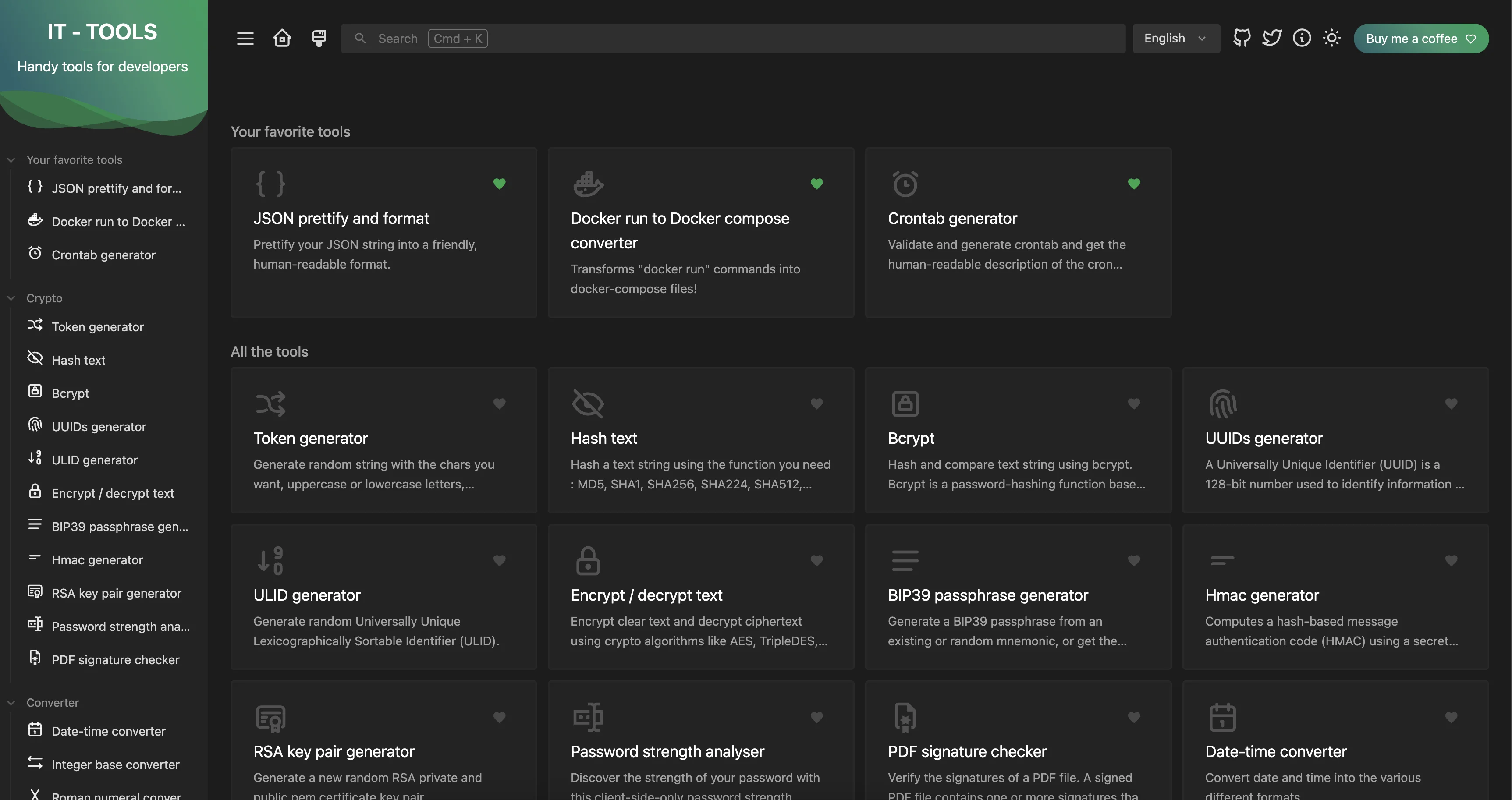 Self-host IT-Tools, a collection of handy developer utilities like formatters and converters. Keep sensitive data private within your network. | Preview Image | Coders' Compass Publishing